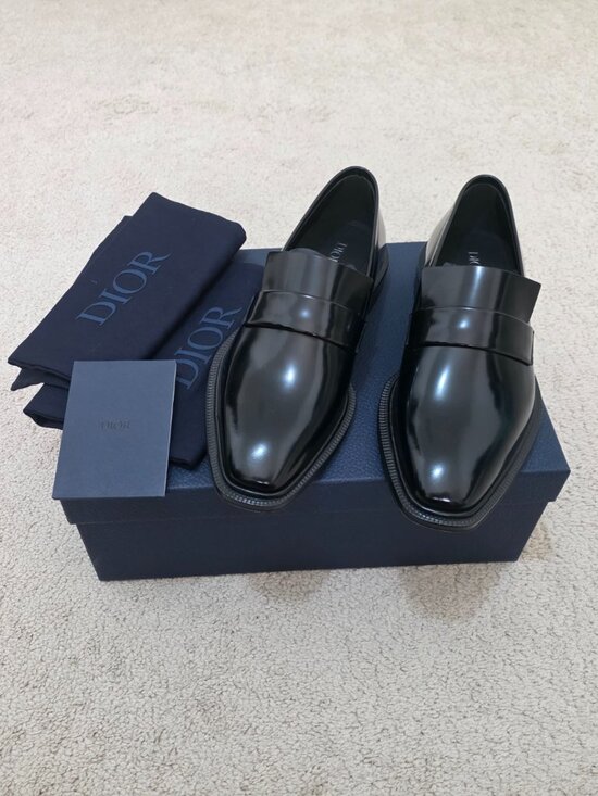 Dior Other - Dior Homme Palmarè Calfskin Leather Loafers - Black (Size 40)